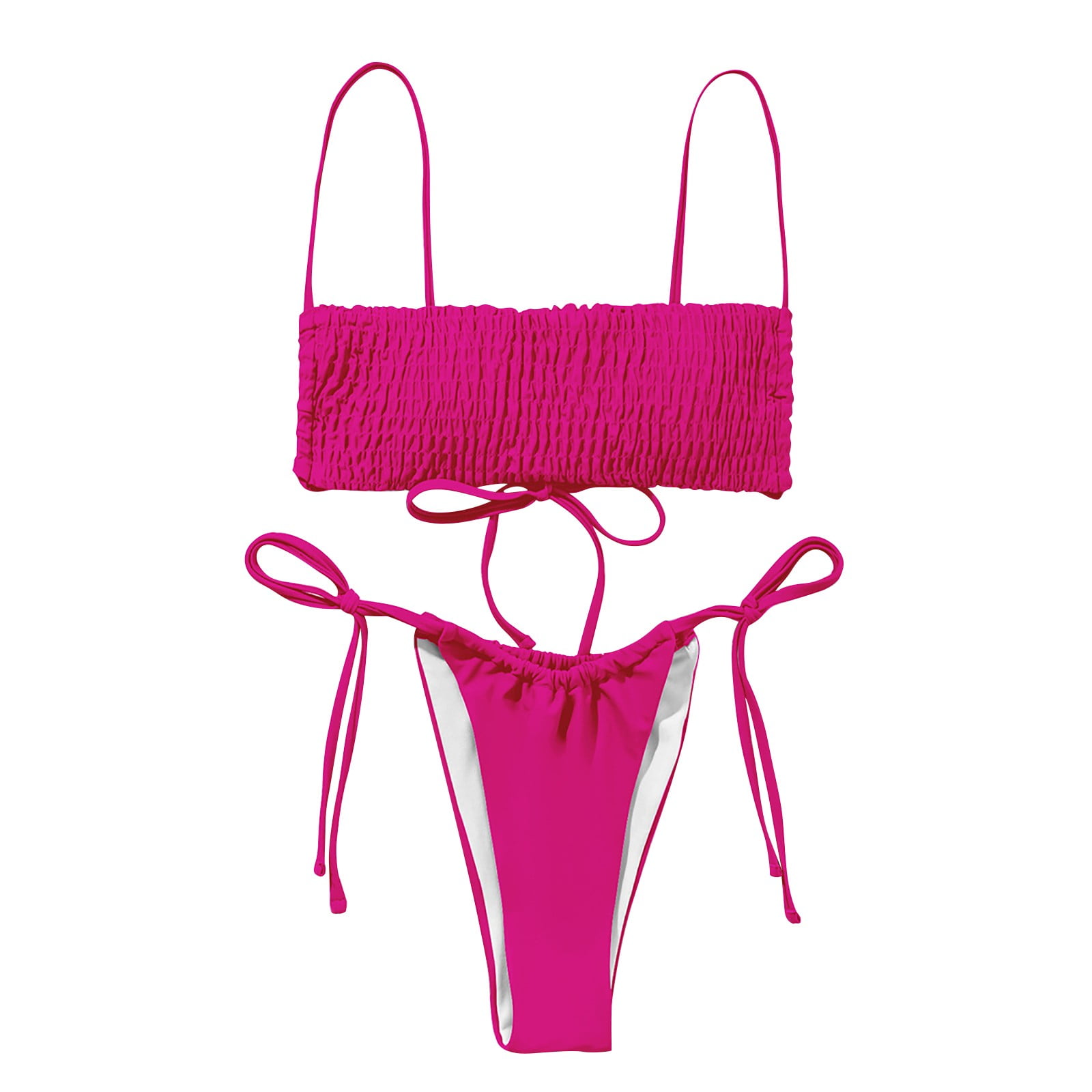 Gubotare Womens Swimsuits Women's Triangle Bikini Floral String Bikini