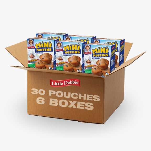 Little Debbie Blueberry Mini Muffins, 30 Pouches (6 Boxes)
