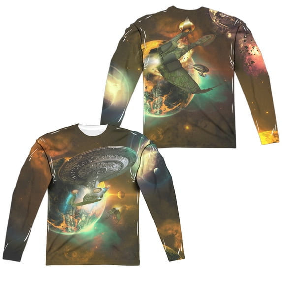 Star Trek - Battle Ships (Front/Back Print) - Regular Fit Long Sleeve Shirt - Medium