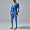thumbnail image 6 of JIUKE Mens Thermal Underwear Onesie Pajama Jumpsuits Base Layer Full Bottons Long Sleeve Tight Rompers, 6 of 7