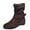 Coffee, variant on Jsaierl Women's Mid Calf Combat Riding Fashion Winter Boots Buckle Strap Side Zipper Casual Round Toe Short Booties Fall Winter Inner Square Heel Ladies Shoes