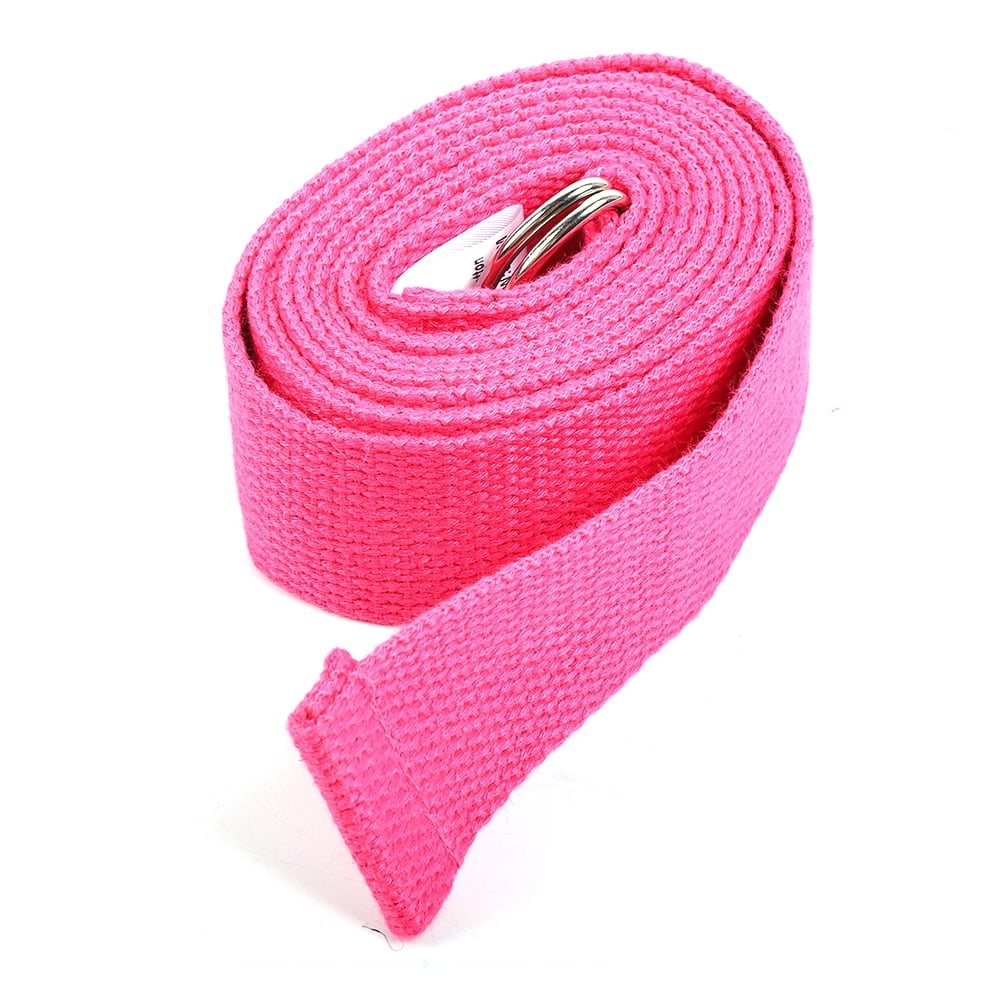 Suodoka Premium Multi Loop Yoga Stretching Strap with Loops Non Slip Physical Therapy Band Pink 72.0 x 1.5 Inches / 1.83m x 3.8cm