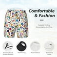 thumbnail image 3 of Yiaed Colorful Spots Print Mens Swim Trunks Bathing Suit Compression Liner Beach Swim Shorts Swimwear Quick Dry Zipper Pocket No-Chafing Board Short-X-Large, 3 of 6