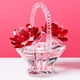thumbnail image 4 of Cesta de flores, adorno de cristal, decoración, figura, escultura, obra de arte, coleccionable para rojo, 4 of 9