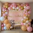 thumbnail image 3 of 7x5FT Birthday Background Pink Birthday Backdrop Diamonds Glitter Shining Pink Gold Dot Sparkle Background for Photography Women Girls Birthday Decorations, 3 of 5