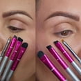 thumbnail image 4 of Makeup Eyebrow Brush Kit For Brows Pomade Thin Angled Eye Brow Brush For Shaping And Concealer Brushes To Shape Brows A Set With Firm Duo Spoolie For Blending Arches Winged Eyeliner Stencil, 4 of 10