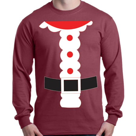 Shop4Ever Men's Santa Suit Costume Christmas Merry Xmas Long Sleeve Shirt