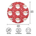 thumbnail image 4 of Round Plate Mat 15.4x15.4 Inchesx1 Placemat Table Mat Kitchen Mat Coffee Mat Fabric Thick, Strong Wear-Resistant, Heat Resistance Red Santa Face, 4 of 7