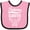 Pink and Black, variant on Inktastic Surfing Future Surfer Boys or Girls Baby Bib