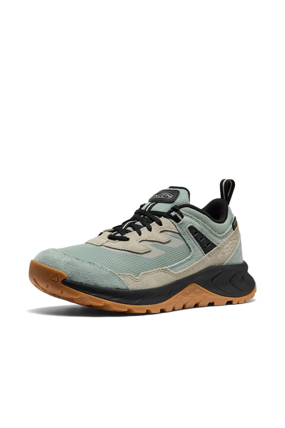 Women's Hightrail Low Waterproof Leather Hiking Shoes, Iceberg Green/Abbey Stone, 6.5