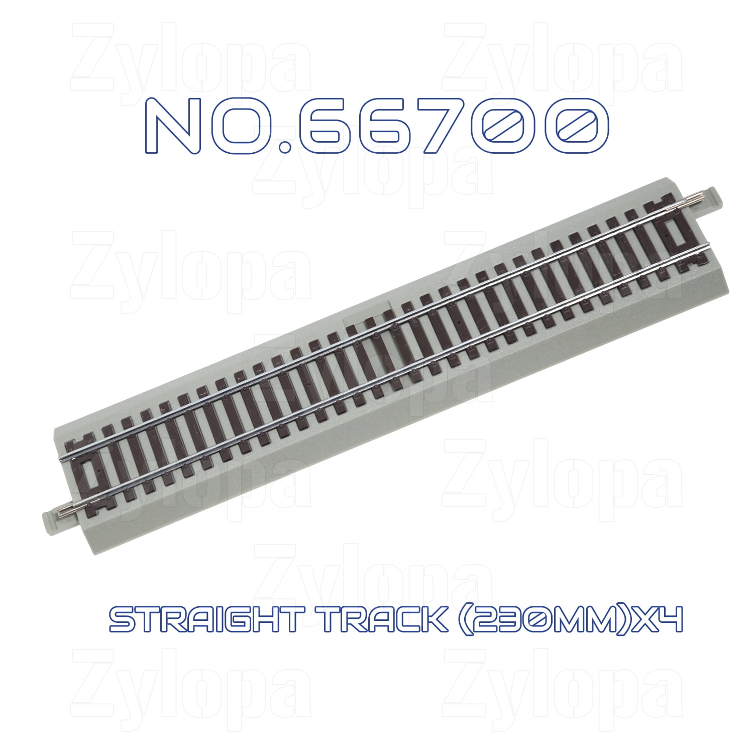 Zylopa HO Scale Nickel Silver Track with Wood Ties – Set of 4 Realistic Model Railroad Tracks-G1 66700