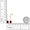 thumbnail image 6 of Gem Stone King 14K Yellow Gold Red Garnet and Lab Grown Diamond Dangle Earrings for Women | 5.58 Cttw | Gemstone January Birthstone | Octagon 9X7MM, 6 of 6