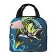 thumbnail image 1 of Easygdp Largemouth Bass Fish Bolsa Térmica Premium - Tela Oxford Impermeable, Gran Capacidad, Bolsillo Frontal, Unisex para Trabajo, Escuela, Actividades al Aire Libre y Picnics, 1 of 8