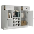 thumbnail image 2 of Castle Place Rustic Sideboard Buffet Cabinet, White, 2 of 10