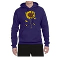 thumbnail image 2 of You Are My Sunshine Skull And Sunflower Inspirational/Christian Unisex Graphic Hoodie Sweatshirt, Purple, Large, 2 of 3