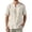 Khaki, variant on Mens V Neck Shirts Summer Casual Short Sleeve Linen Beach Pullover Tops Vintage Lightweight Summer T Shirt With Pocket,Navy L