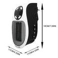 thumbnail image 2 of Portable Electric Heater Plug In Wall Heater Mini Household Radiator Remote 500w, 2 of 3