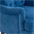 thumbnail image 6 of JERFIT Modern Accent Chair, Light Blue Upholstered Armchair with Solid Wood Legs for Living Room, Bedroom, Office, 6 of 10