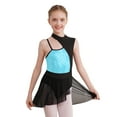 thumbnail image 3 of Raenseen Robe de Ballet Sans Manches pour Filles Épaules Dénudées Style Patchwork à Sequins Vert Clair 10, 3 of 7