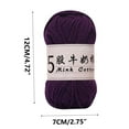 thumbnail image 3 of Foqnuq 5 Strands Milk Cotton Yarn for Crochet & Knitting, Acrylic Thread for DIY Projects, Baby Sweater, Dolls, Bags, Scarves - 50g, 325m Soft & Durable, 3 of 6