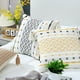thumbnail image 4 of Nvzi Fundas de almohada reversibles de pelo, 4 unidades. Clásicas y atemporales, fundas de almohada sencillas de color liso, que combinan con cualquier cama. 45 x 45 cm (crema-amarillo)., 4 of 5