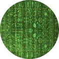 thumbnail image 1 of Ahgly Company Indoor Round Oriental Green Industrial Area Rugs, 5' Round, 1 of 4