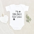 thumbnail image 2 of Newbabywishes - My Sibling Have Paws Pawprint Baby Clothes for Boys and Girls - Pet Fan Baby Clothes, 2 of 4