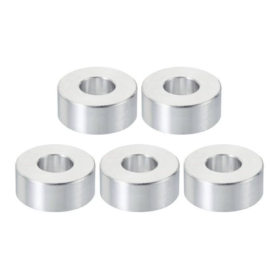 M10 Aluminum Spacers, 5 Pcs Metal Spacer Aluminum 10.5mm ID x 24mm OD x 10mm L for 3/8" M10 Screw Bolts