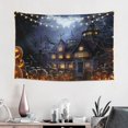 thumbnail image 5 of Casa embrujada de Halloween Tapiz impreso Tapices de fiesta Arte Colgante de pared Banner para sala de estar Dormitorio Decoración del hogar 100X 75 CM, 5 of 5