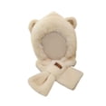 thumbnail image 2 of Rongfmy Winter Hat Scarf Set Funny Ear Protection Cap Shawl Wraps Hooded Hat for Cosplay Beige, 2 of 9