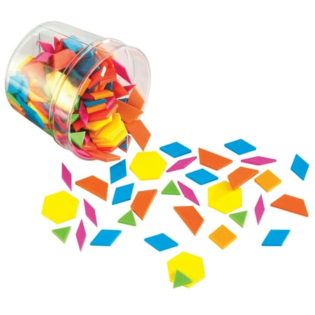 UPC: 0765023835502 | Learning Resources Bright Pattern Blocks Assorted Colors Set of 250