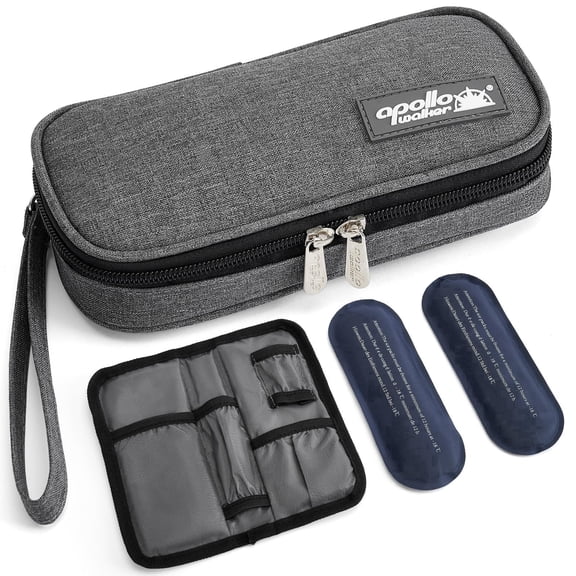 Insulin Travel Cooler Case - TSA Approved Medication Bag with Ice Packs