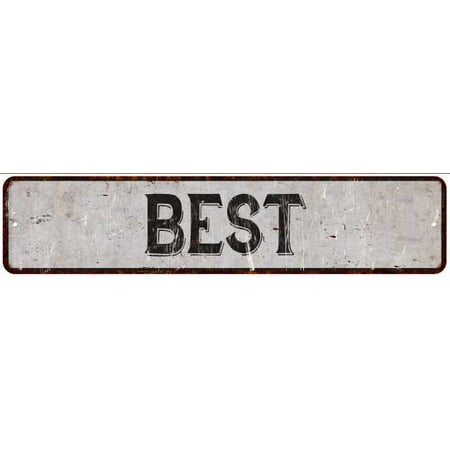 BEST Street Sign Rustic Chic Sign Home man cave Decor Gift White (Best Man Cave Chairs)
