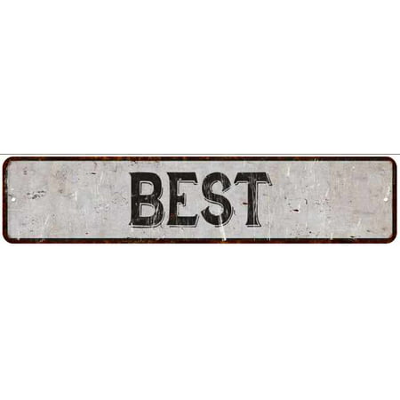 BEST Street Sign Rustic Chic Sign Home man cave Decor Gift White