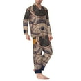thumbnail image 2 of Picia Pug dog Yoga Pattern Men’s Long-Sleeve Sleepwear Set - Soft 2-Piece Loungewear with Pockets, Comfy PJs for Relaxing Nights-X-Large, 2 of 7
