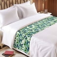thumbnail image 3 of Blue Blueberries Bed Runner for Cal King Size Bed, Green Leaf Spring Fruit Plant Nature Soft Bedding Scarf Bedding Protector Slipcover Sofa Throw for Bedroom Hotel Guesthouse, 3 of 8