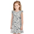 thumbnail image 1 of Fotbe Vintage Sailboats Vestido de Dormir para Niñas de 3 a 10 Años, Mangas Cortas, Estilo Princesa, Pijama Camisón con Mangas Voladas-X-Large, 1 of 6