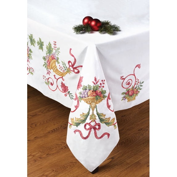 Bucilla Cornucopia Table Runner - 14" x 44" (includes floss)