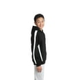 thumbnail image 3 of Sport-Tek Youth Sleeve Stripe Pullover Hooded Sweatshirt-S (Black/ White), 3 of 6