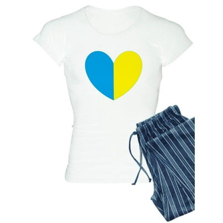 

CafePress - I Stand With Ukraine Heart Pajamas - Women s Light Pajamas