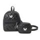 thumbnail image 2 of Mochila escolar de viaje de cuero de moda para mujer con mini bolso de mano (negro) Tmvgtek Para estrenar, 2 of 9