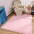 thumbnail image 3 of Homore Modern Shaggy Velvet Carpet for Living Room, 4' x 5.3' , Pink, 3 of 8