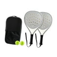 thumbnail image 4 of S SERENABLE Outdoor Paddle Tennis Racquet Beach Tennis Padel Racket for Beginners Adults 2 Rackets w Ball Bag, 4 of 9