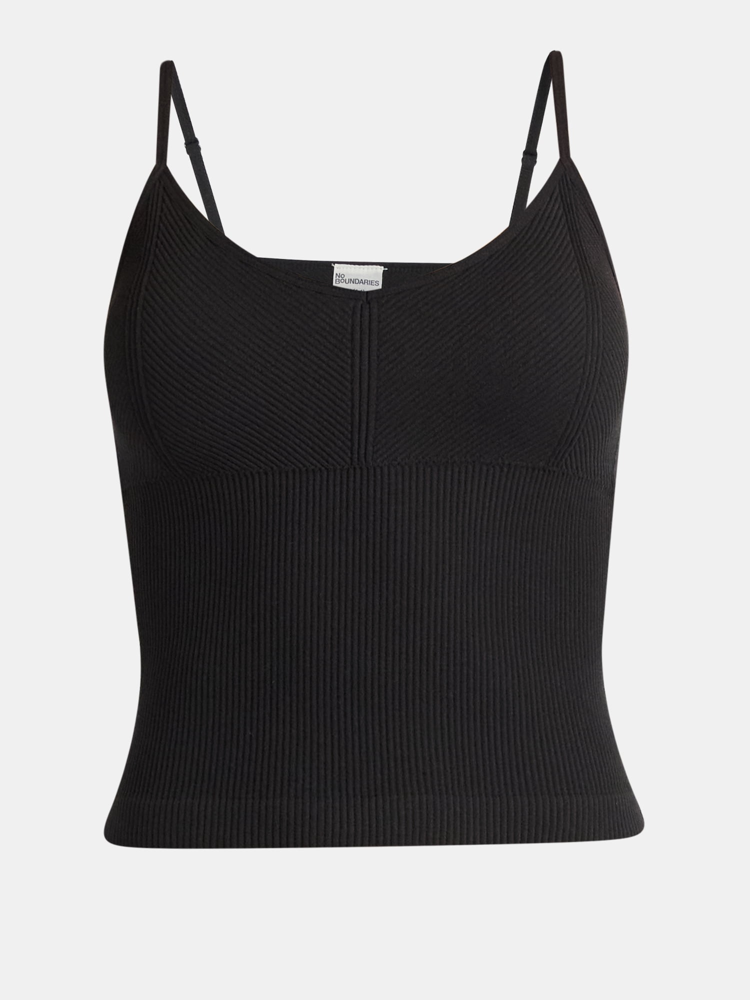 No Boundaries Seamless Miter Textured V-Neck Cami with Demi Cups, Women's