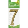 thumbnail image 2 of Hy-Ko Brass 4 Inch Address Number 7 Brushed Brass - Weather-Resistant - 1 Piece, 2 of 2