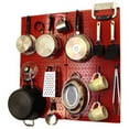 thumbnail image 6 of Wall Control Kitchen Pegboard Organizer Pots and Pans Pegboard Pack Storage and Organization Kit with Metallic Silver Pegboard and Black Accessories, 6 of 7