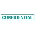 thumbnail image 1 of Printtoo Confidential Self Inking Rubber Stamp Pre-Inked Office Stamp- Home Office Business Stationery, Green- 42 x 9 mm, 1 of 7
