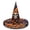 32#D, variant on Witch Hat for Women Halloween Vintage Floral Pointed Wizard Hat Ghost Wide Brim Quilted Cosplay Costume Accessories Adults