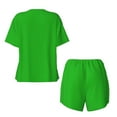 thumbnail image 5 of Lsque Green Women's Short-Sleeved Pajama Set - 2 Piece Soft and Lightweight Sleepwear Set-3X-Large, 5 of 9
