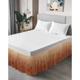 thumbnail image 4 of Maple Leaf Bed Skirt Queen Size 18 Inch Drop, Fall Leaves Gradient Brown Background Wrap Around Dust Ruffle Bedskirts, Wrinkle & Fade Resistant Easy Fit Bedskirt with Adjustable Elastic, 4 of 8